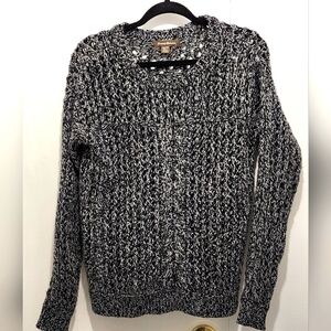Tommy Bahama Black, Gray‎ and Silver/Metallic Open Knit Pullover Sweater Size XS